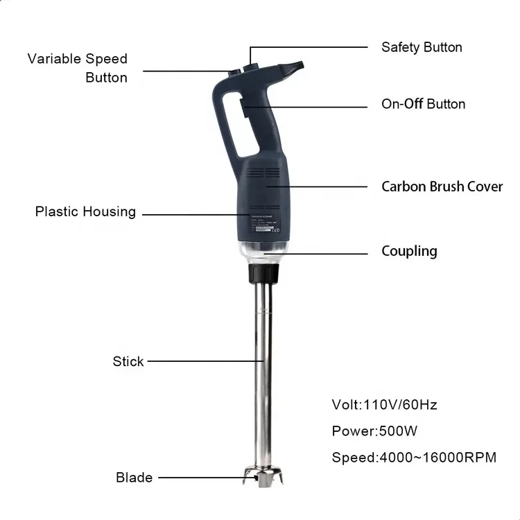 Commercial immersion blender