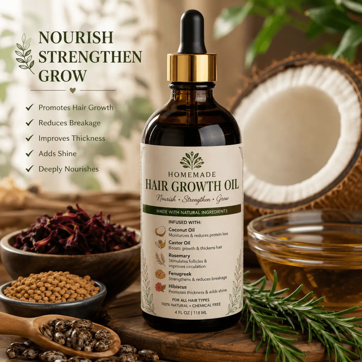 Growth hair oil