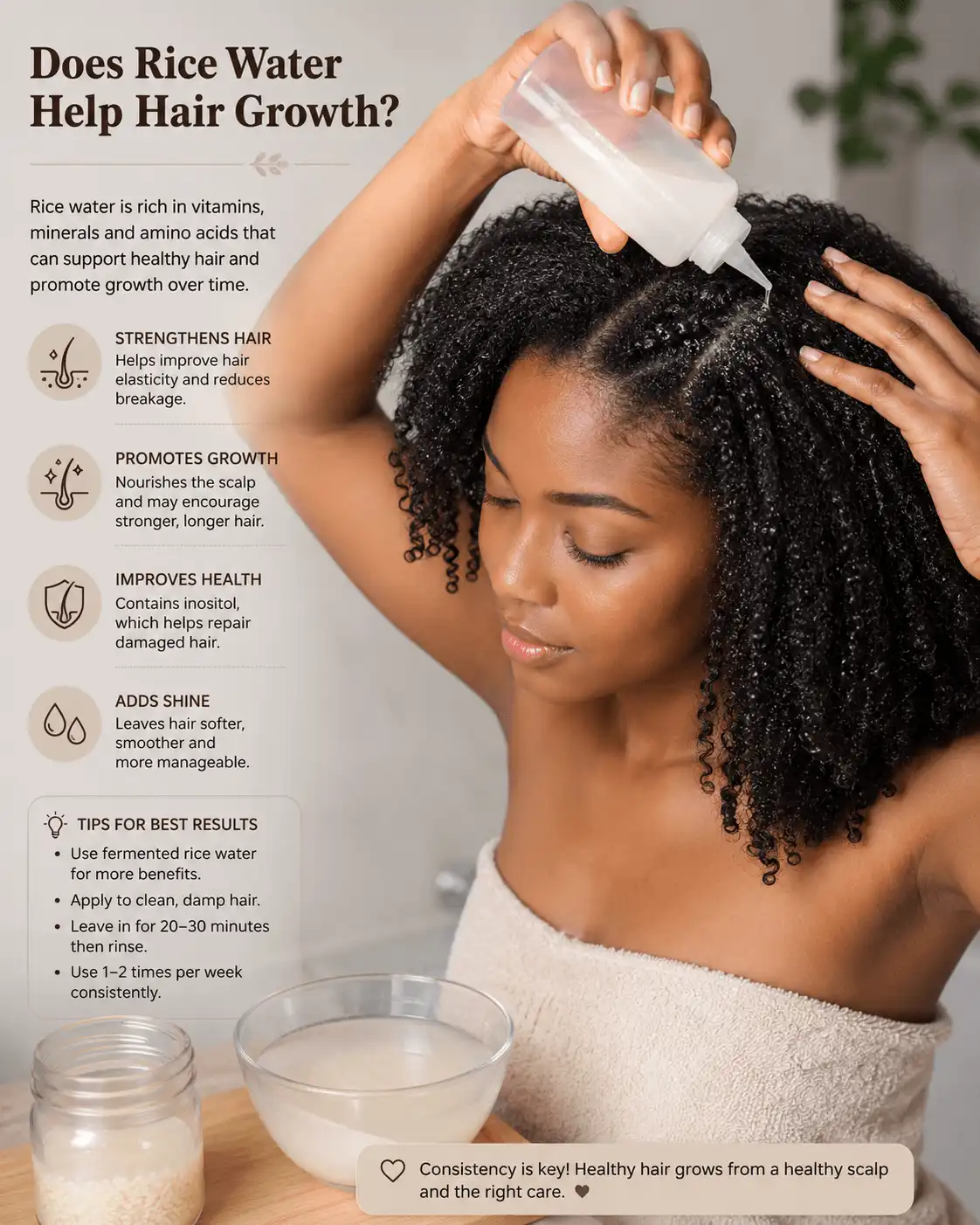 Does rice water help hair growth