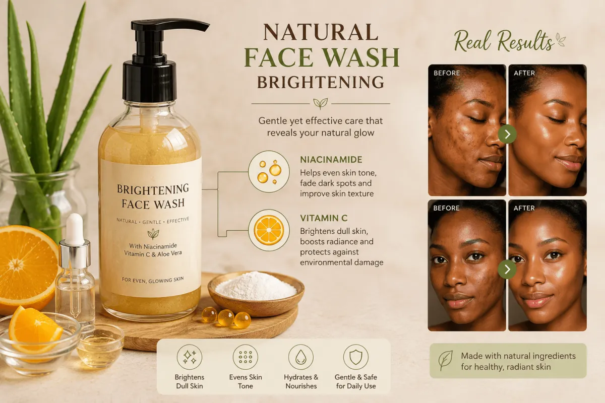 natural face wash brightening